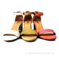 Sandales de couleur personnalisées de style romain pour femmes